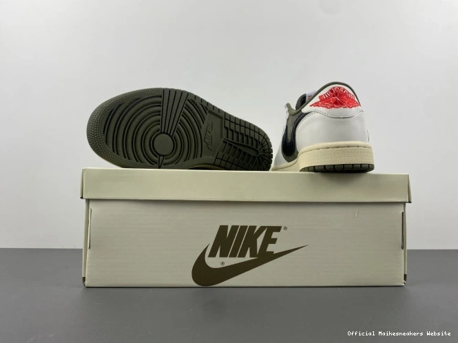 Official Maikesneakers 1 LOW DM7866-200 X JORDAN MEDIUM OG SCOTT TRAVIS OLIVE AIR 0716